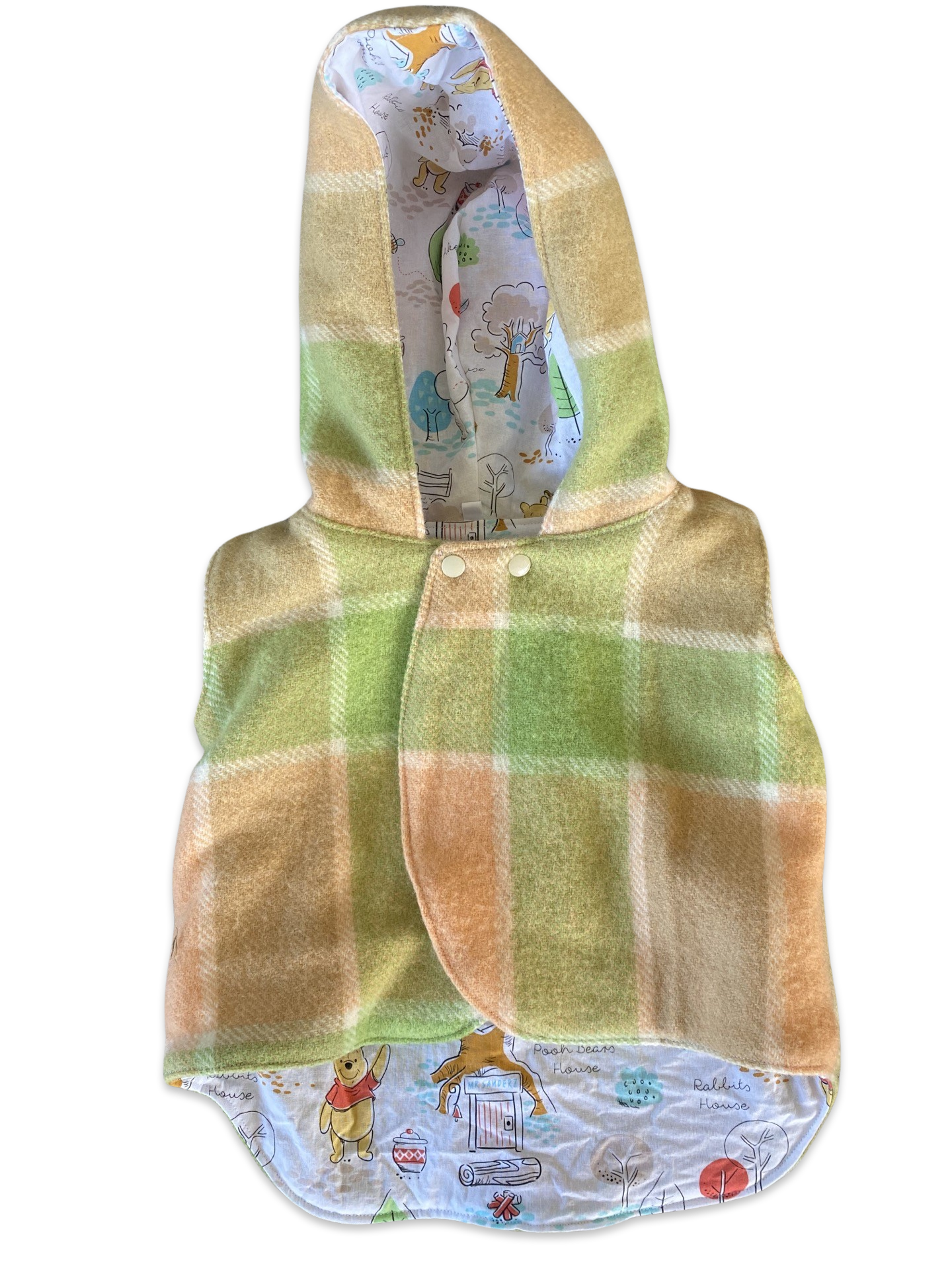 Woollen Vest - Size 2 - green and orange