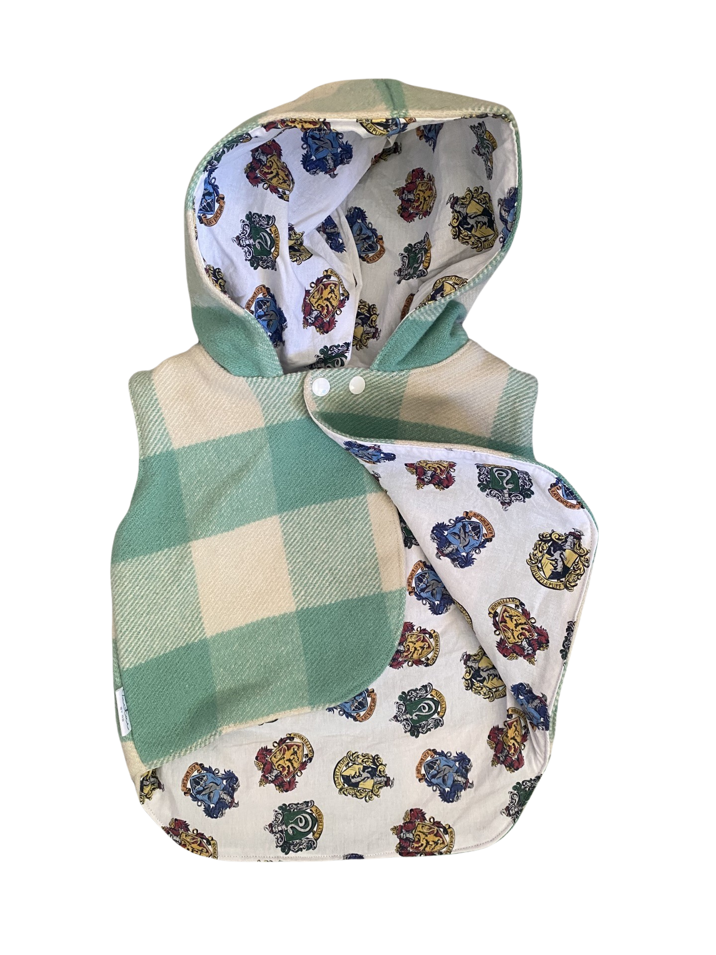 Woollen Vest - Size 1 - Green and Cream