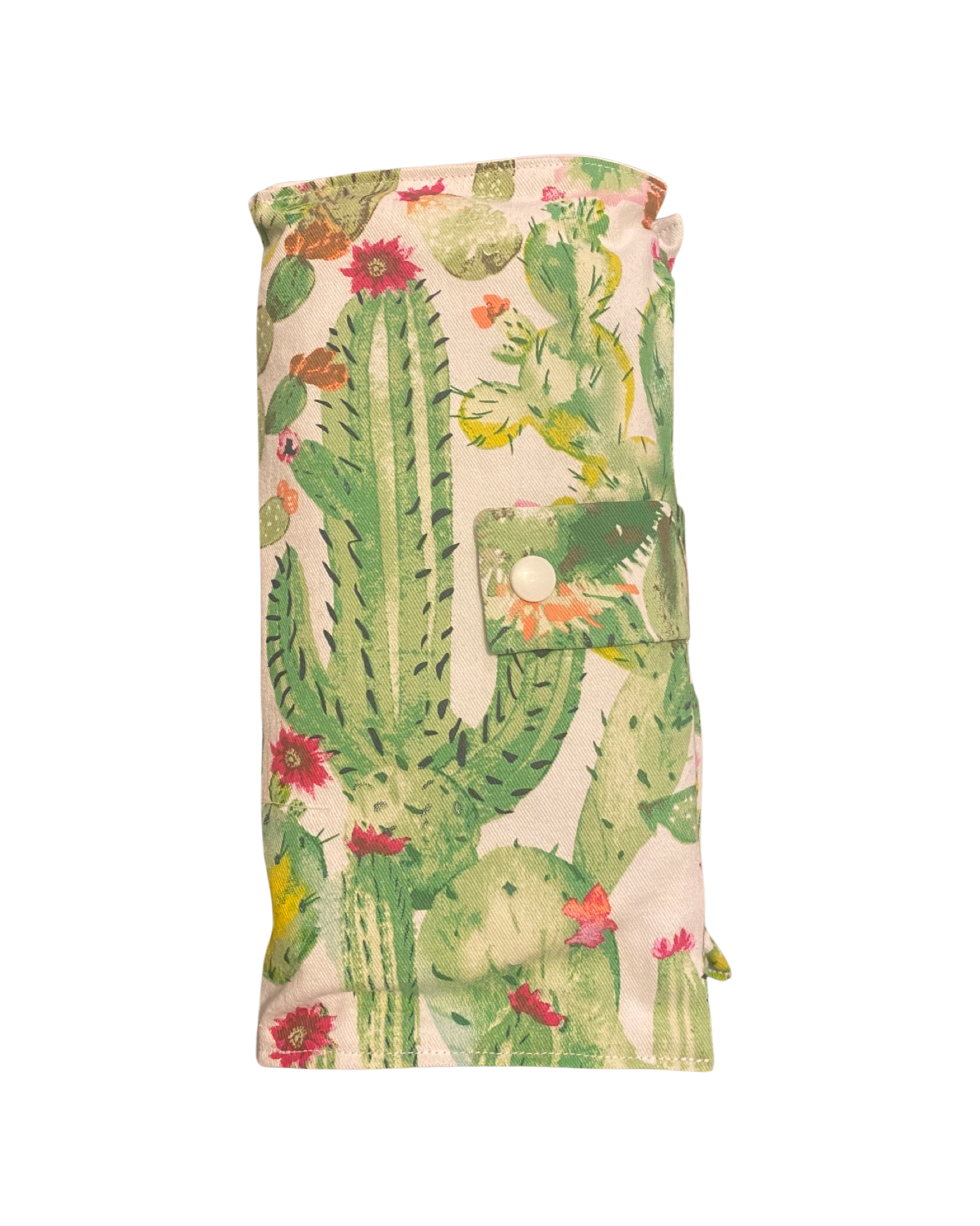 Cactus Nappy Wallet with Burp Cloth