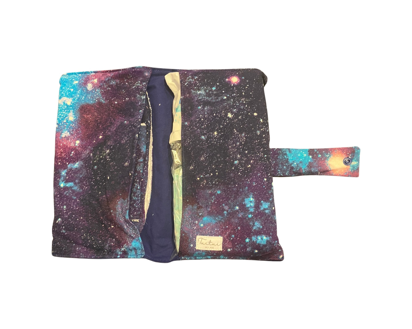 Galaxy Nappy Wallet with Burp Cloth