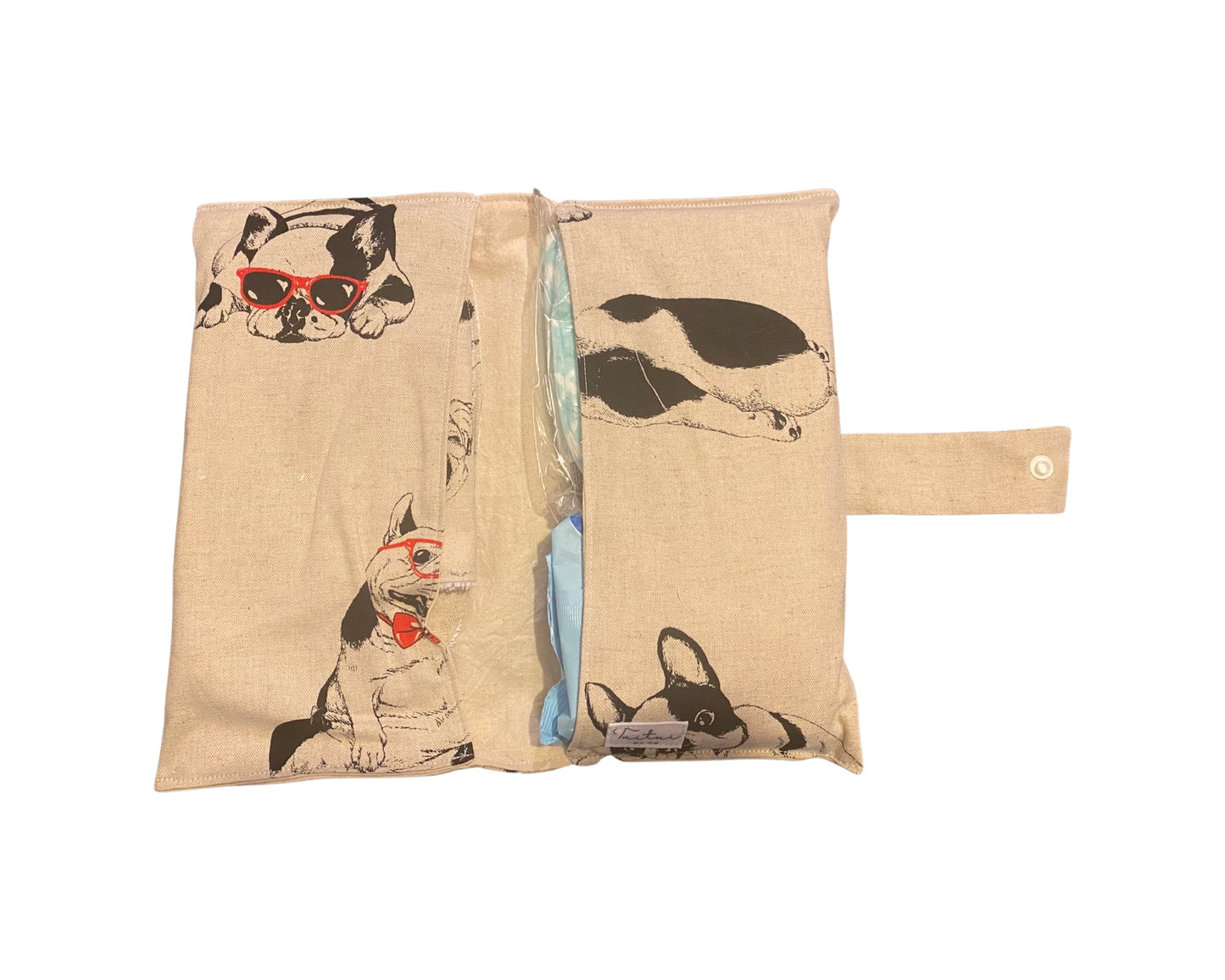 Bulldog Nappy Wallet with Burp Cloth