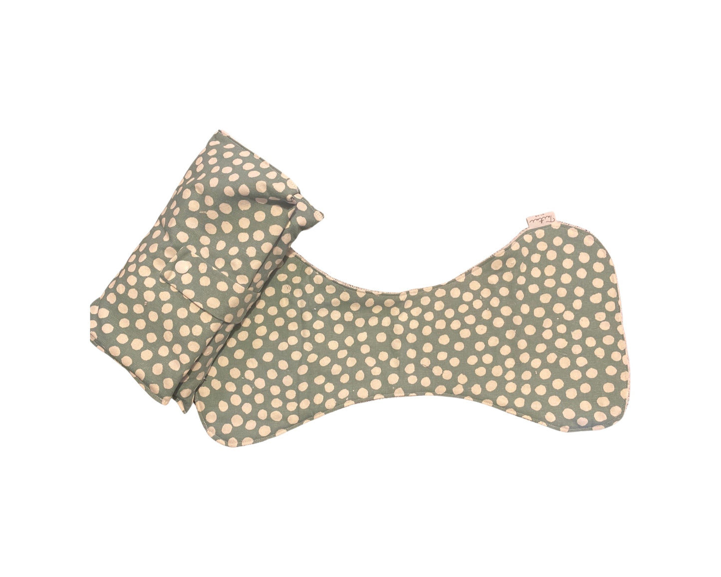 Mint polka dots Nappy Wallet with Burp Cloth