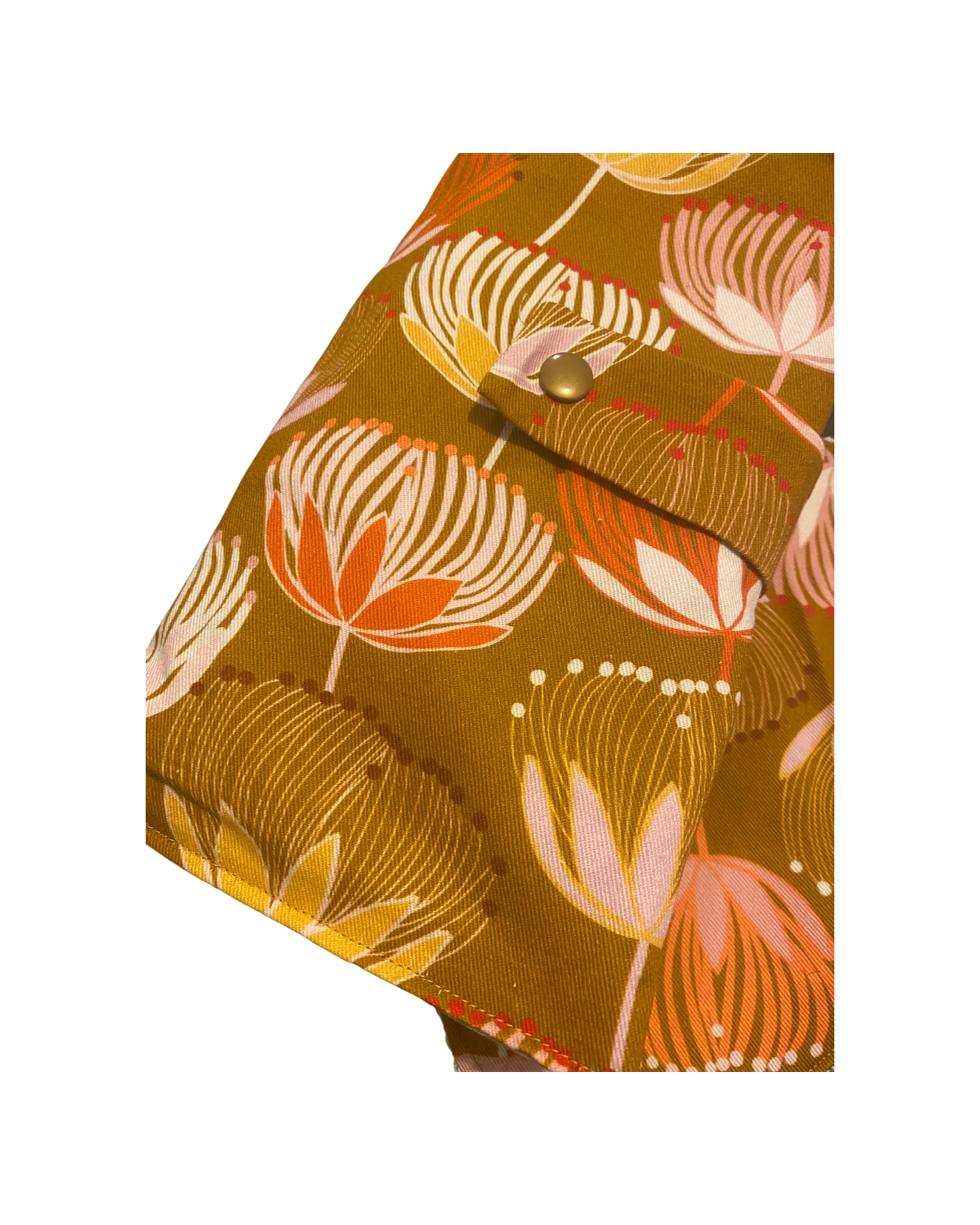 Mustard floral Nappy Wallet with Burp Cloth