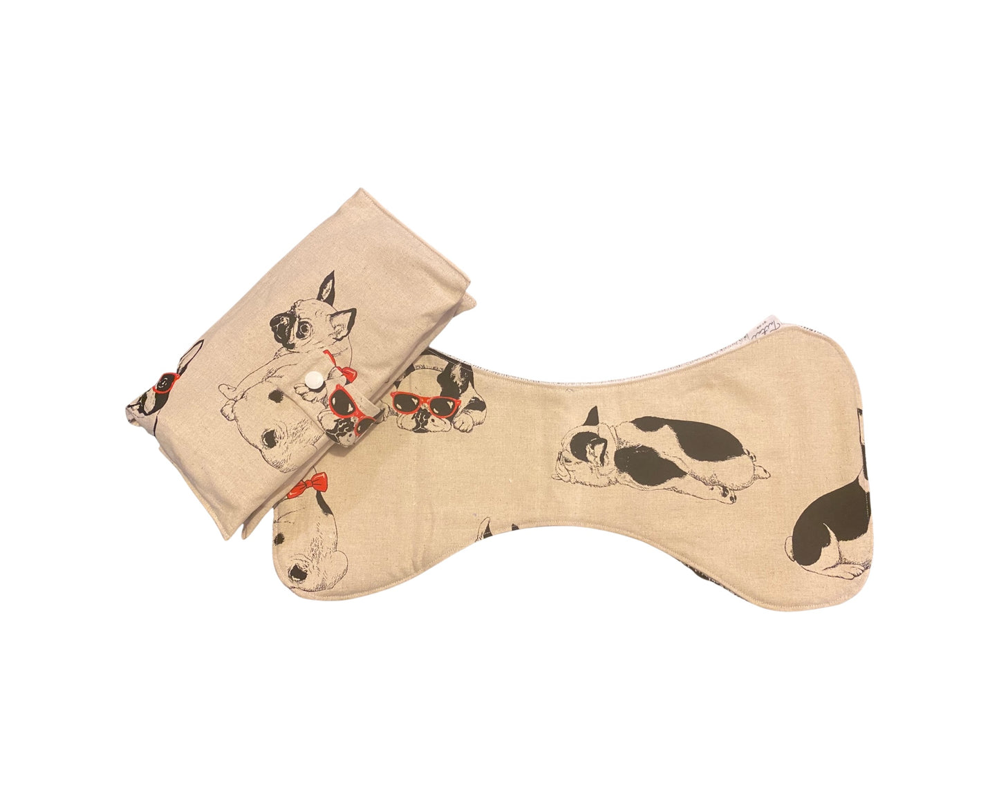 Bulldog Nappy Wallet with Burp Cloth