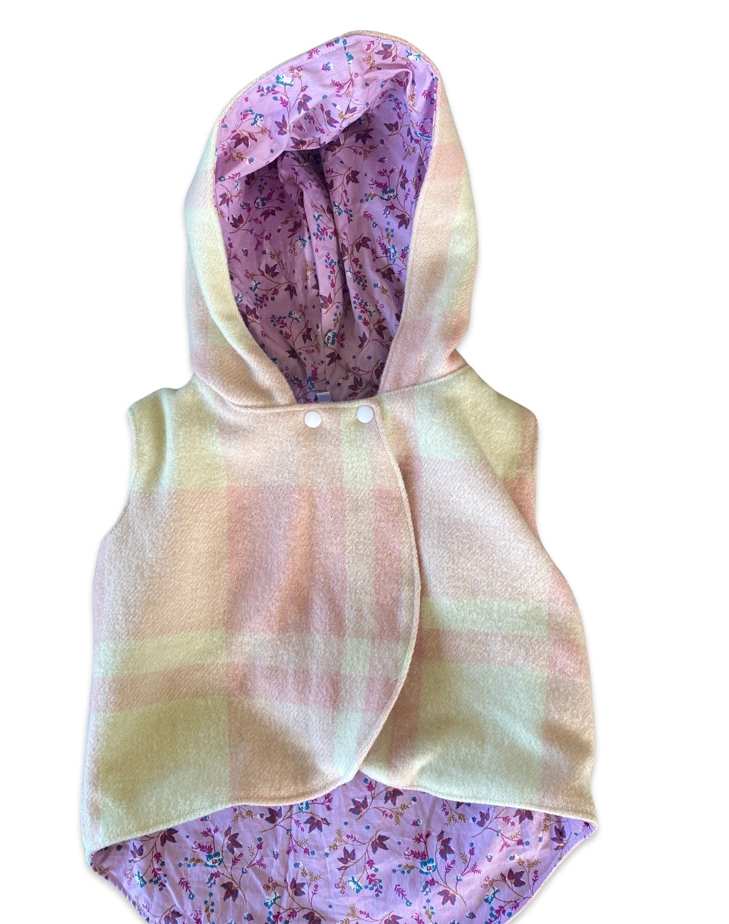 Woollen Vest - Size 4 - Pink and Cream