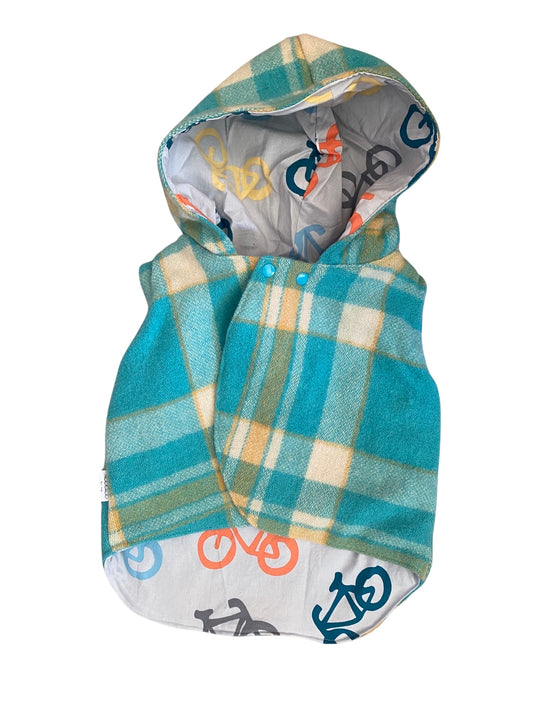 Woollen Vest - Size 3 - Teal, Yellow and Cream