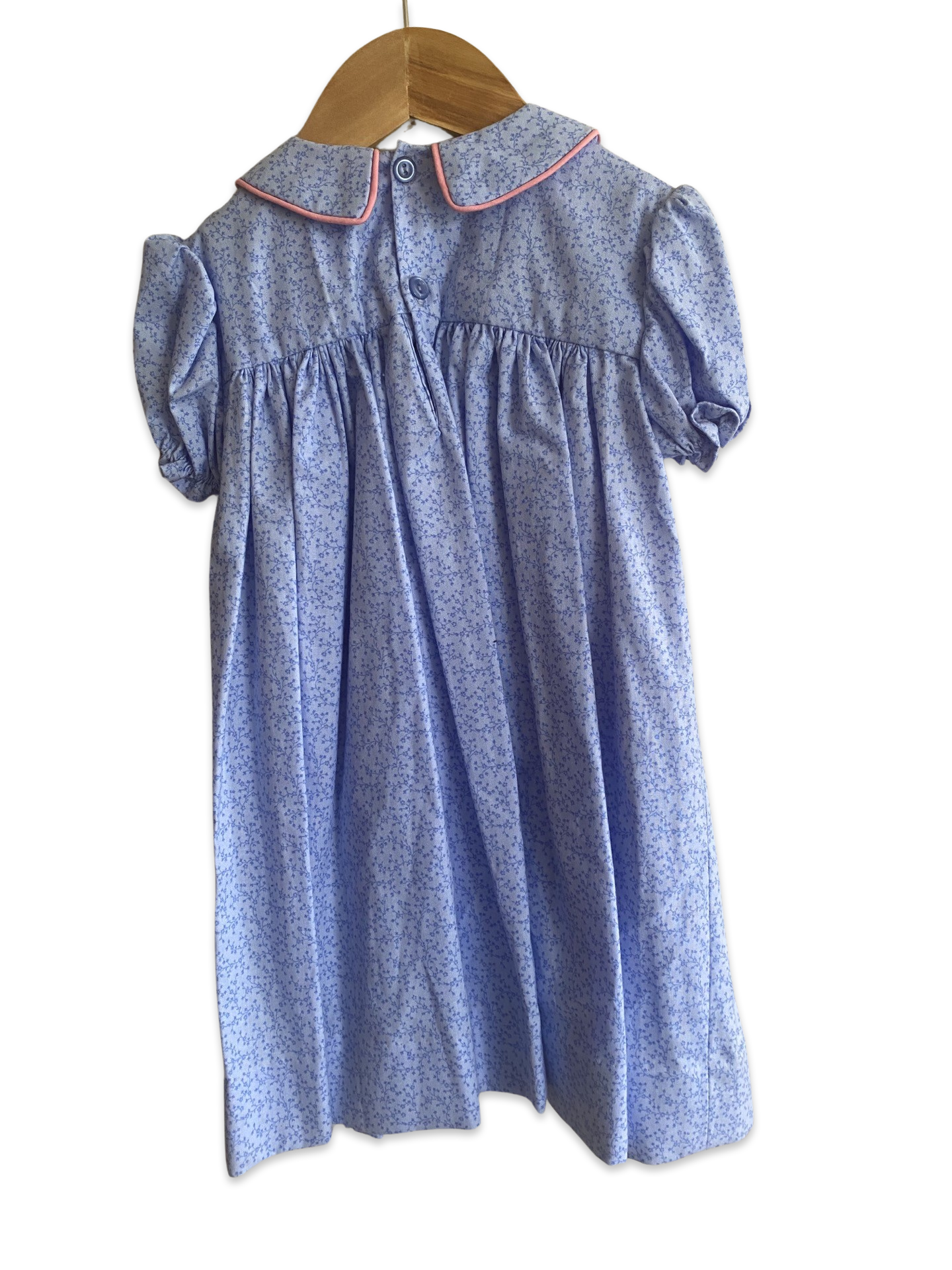 Blue hand smocked dress - size 1