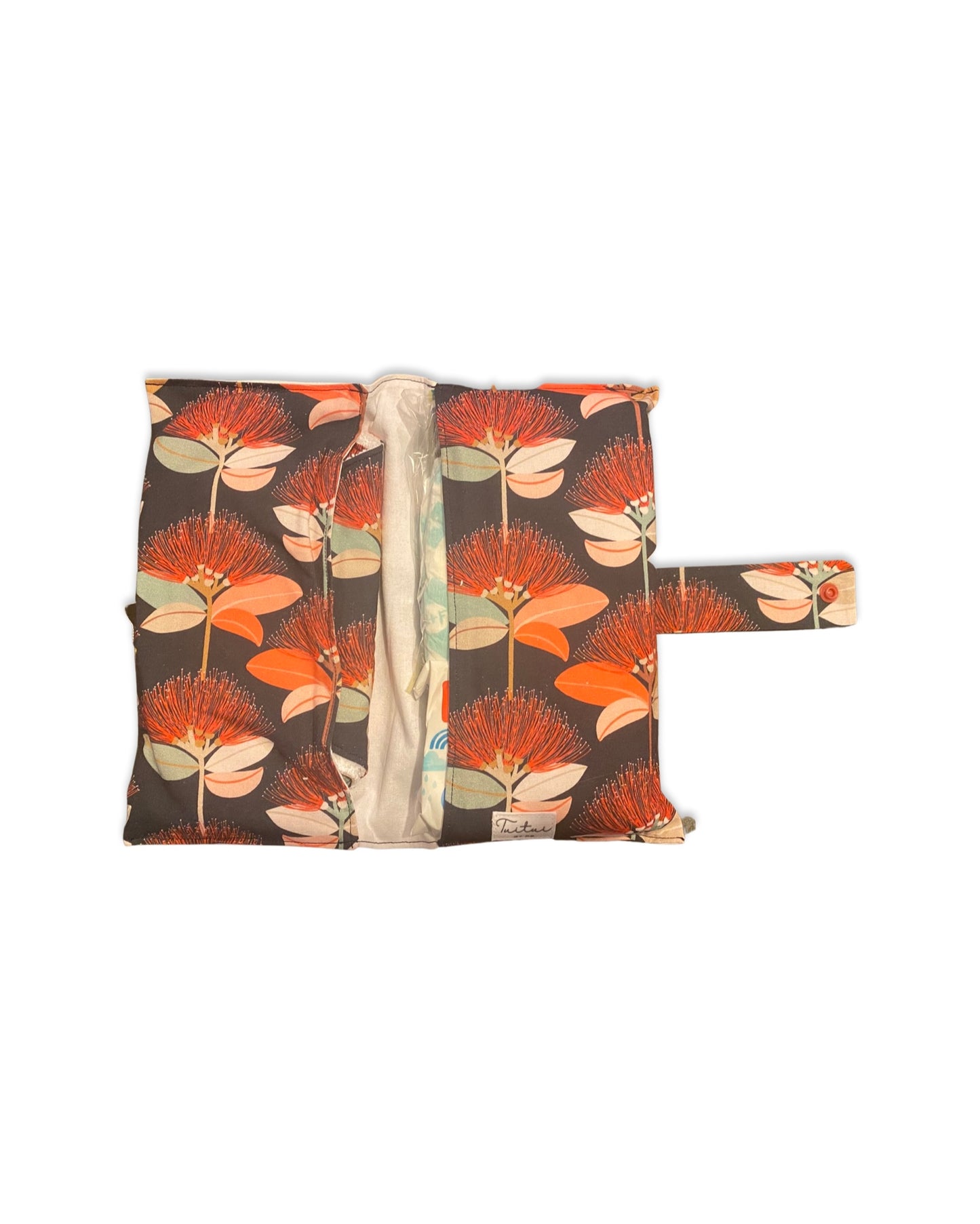 Pohutukawa Nappy Wallet with Burp Cloth