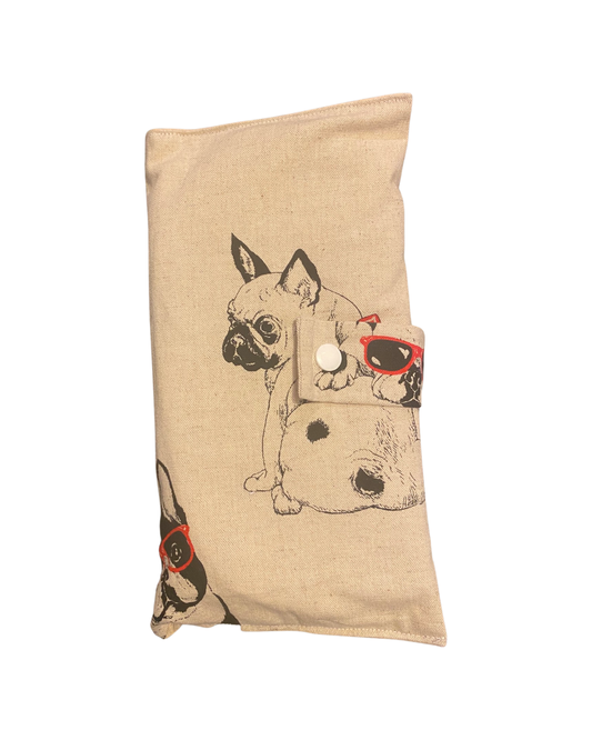 Bulldog Nappy Wallet with Burp Cloth