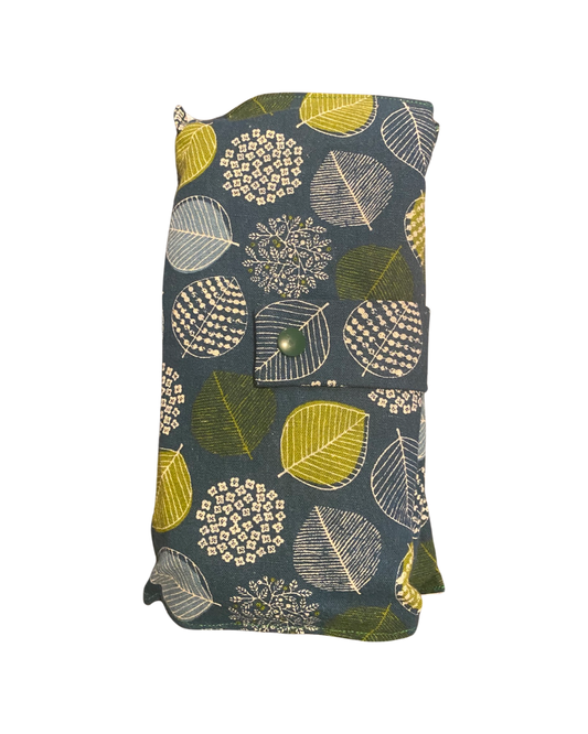 Green Leaves Nappy Wallet with Burp Cloth